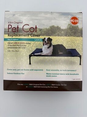 K&H Original Pet Cot Replacement Cover Navy Black